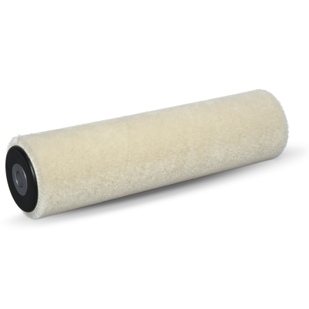 Rullo in lana d'angora naturale rasata: fibra elastica e setolosa permette di ottenere un film sottile